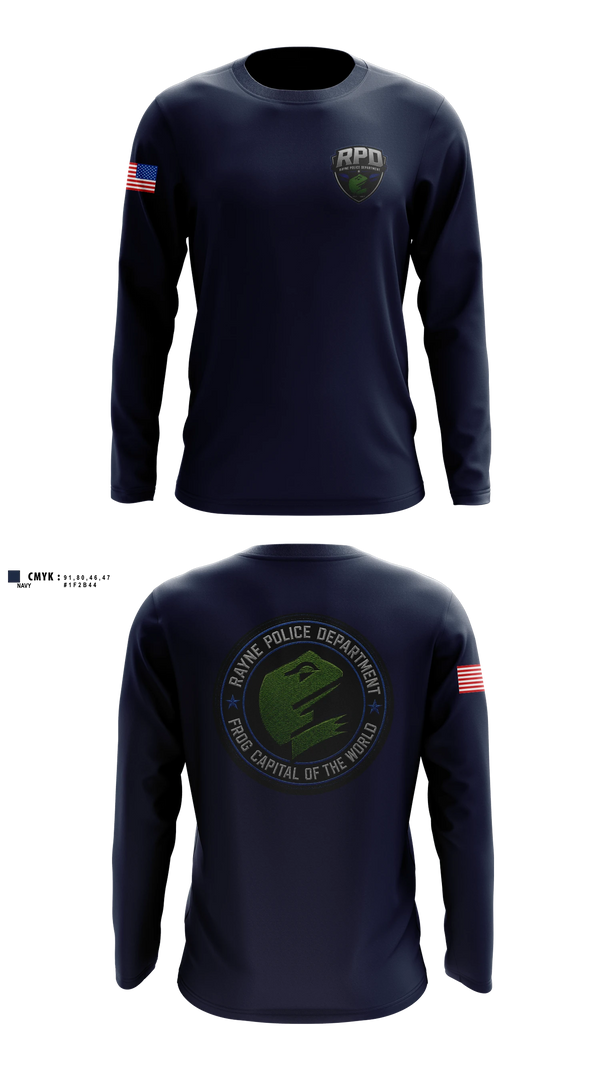 Long Sleeve Performance Shirt, Rayne Police Department, Police, Teamtime, Team time, sublimation, custom sports apparel, team uniforms, spirit wear, spiritwear, sports uniforms, custom shirts, team store, custom team store, fundraiser sports, apparel fundraiser