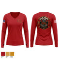 Earlsboro Fire Department Women's Long Sleeve V-neck Shirt - 1
