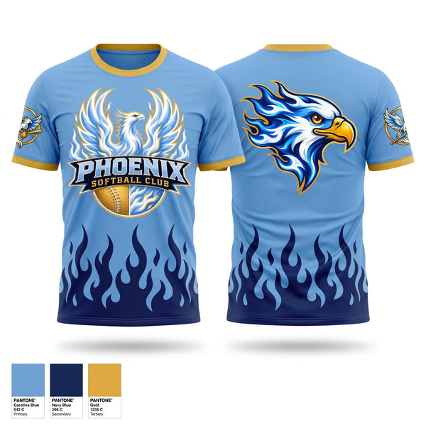 Short Sleeve Performance Shirt, New Jersey Phoenix, Softball, Teamtime, Team time, sublimation, custom sports apparel, team uniforms, spirit wear, spiritwear, sports uniforms, custom shirts, team store, custom team store, fundraiser sports, apparel fundraiser