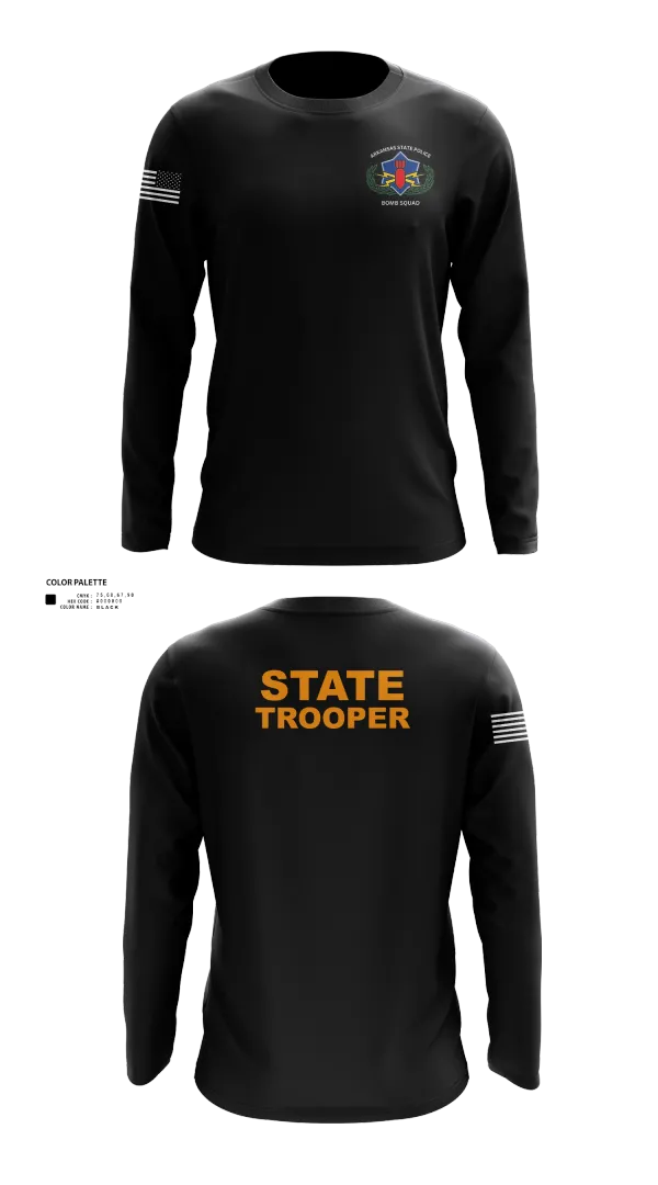 Long Sleeve Performance Shirt, Arkansas State Police Bomb Squad, , Teamtime, Team time, sublimation, custom sports apparel, team uniforms, spirit wear, spiritwear, sports uniforms, custom shirts, team store, custom team store, fundraiser sports, apparel fundraiser