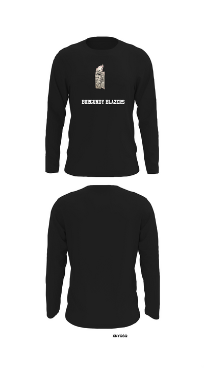 Burgundy Blazers Long Sleeve Performance Shirt 27