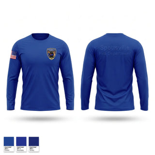 Long Sleeve Performance Shirt, Spottsville Community Fire Department, Fire Department, Teamtime, Team time, sublimation, custom sports apparel, team uniforms, spirit wear, spiritwear, sports uniforms, custom shirts, team store, custom team store, fundraiser sports, apparel fundraiser