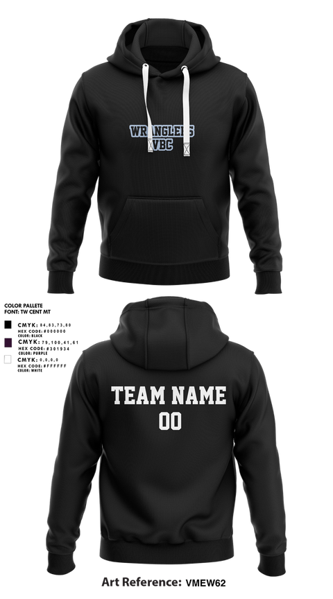 Hoodie, Wrangler VBC, Women's Volleyball, Teamtime, Team time, sublimation, custom sports apparel, team uniforms, spirit wear, spiritwear, sports uniforms, custom shirts, team store, custom team store, fundraiser sports, apparel fundraiser