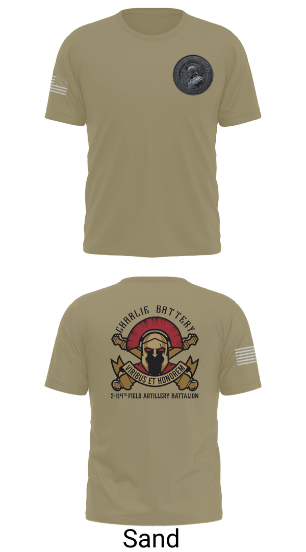 Short Sleeve Performance Shirt, Charlie Battery 2-114th FA, , Teamtime, Team time, sublimation, custom sports apparel, team uniforms, spirit wear, spiritwear, sports uniforms, custom shirts, team store, custom team store, fundraiser sports, apparel fundraiser
