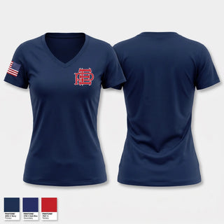 Womens Short Sleeve Vneck Shirt, El Paso Fire, Fire Department, Teamtime, Team time, sublimation, custom sports apparel, team uniforms, spirit wear, spiritwear, sports uniforms, custom shirts, team store, custom team store, fundraiser sports, apparel fundraiser