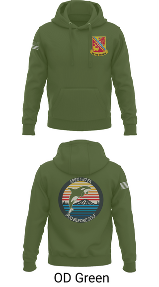 Hoodie, A BTRY, 1-37FAR, , Teamtime, Team time, sublimation, custom sports apparel, team uniforms, spirit wear, spiritwear, sports uniforms, custom shirts, team store, custom team store, fundraiser sports, apparel fundraiser