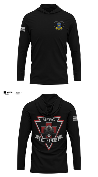 Long Sleeve Hooded Sun Shirt, 2-502 MFRC MED, Army, Teamtime, Team time, sublimation, custom sports apparel, team uniforms, spirit wear, spiritwear, sports uniforms, custom shirts, team store, custom team store, fundraiser sports, apparel fundraiser