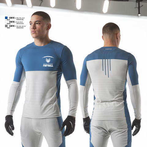 Long Sleeve Performance Shirt, Wood-Ridge Football, , Teamtime, Team time, sublimation, custom sports apparel, team uniforms, spirit wear, spiritwear, sports uniforms, custom shirts, team store, custom team store, fundraiser sports, apparel fundraiser