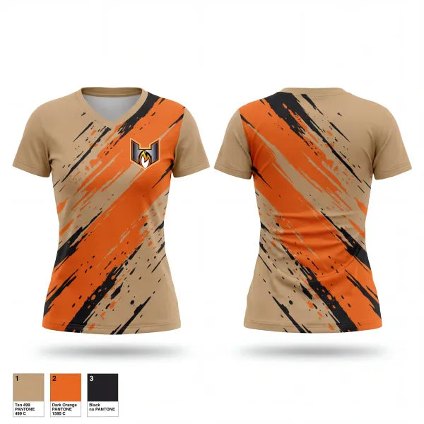 Womens Short Sleeve Vneck Shirt, QC HEAT, Baseball, Teamtime, Team time, sublimation, custom sports apparel, team uniforms, spirit wear, spiritwear, sports uniforms, custom shirts, team store, custom team store, fundraiser sports, apparel fundraiser