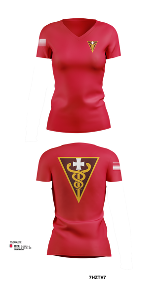 Womens Short Sleeve Vneck Shirt, 3D THEATER MEDICAL COMMAND, , Teamtime, Team time, sublimation, custom sports apparel, team uniforms, spirit wear, spiritwear, sports uniforms, custom shirts, team store, custom team store, fundraiser sports, apparel fundraiser