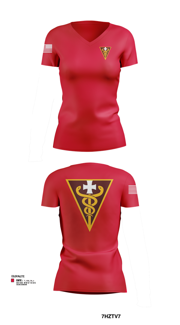 Womens Short Sleeve Vneck Shirt, 3D THEATER MEDICAL COMMAND, , Teamtime, Team time, sublimation, custom sports apparel, team uniforms, spirit wear, spiritwear, sports uniforms, custom shirts, team store, custom team store, fundraiser sports, apparel fundraiser