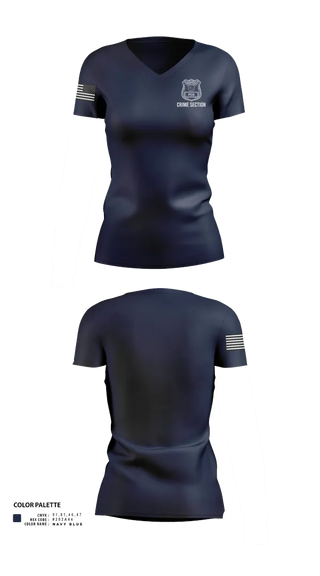 Womens Short Sleeve Vneck Shirt, 5th PCT Crime Section, , Teamtime, Team time, sublimation, custom sports apparel, team uniforms, spirit wear, spiritwear, sports uniforms, custom shirts, team store, custom team store, fundraiser sports, apparel fundraiser