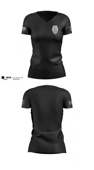 Womens Short Sleeve Vneck Shirt, GREENWOOD POLICE DEPARTMENT, Police, Teamtime, Team time, sublimation, custom sports apparel, team uniforms, spirit wear, spiritwear, sports uniforms, custom shirts, team store, custom team store, fundraiser sports, apparel fundraiser