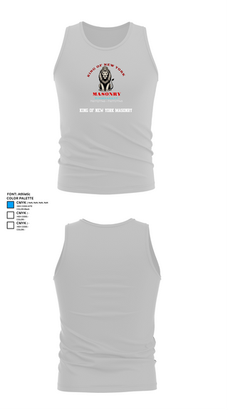 Tank Top, King of New York masonry, , Teamtime, Team time, sublimation, custom sports apparel, team uniforms, spirit wear, spiritwear, sports uniforms, custom shirts, team store, custom team store, fundraiser sports, apparel fundraiser