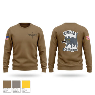Crew Neck Sweatshirt, DCO Daggers, National Guard, Teamtime, Team time, sublimation, custom sports apparel, team uniforms, spirit wear, spiritwear, sports uniforms, custom shirts, team store, custom team store, fundraiser sports, apparel fundraiser