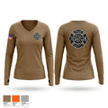 Concord green fire department Women's Long Sleeve V-neck Shirt - 1