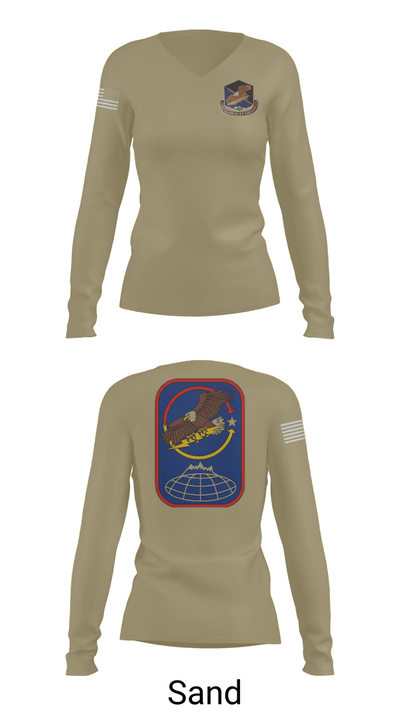 100th Missile Defense Brigade 43971287 Women's Long Sleeve V-neck Shirt - 97