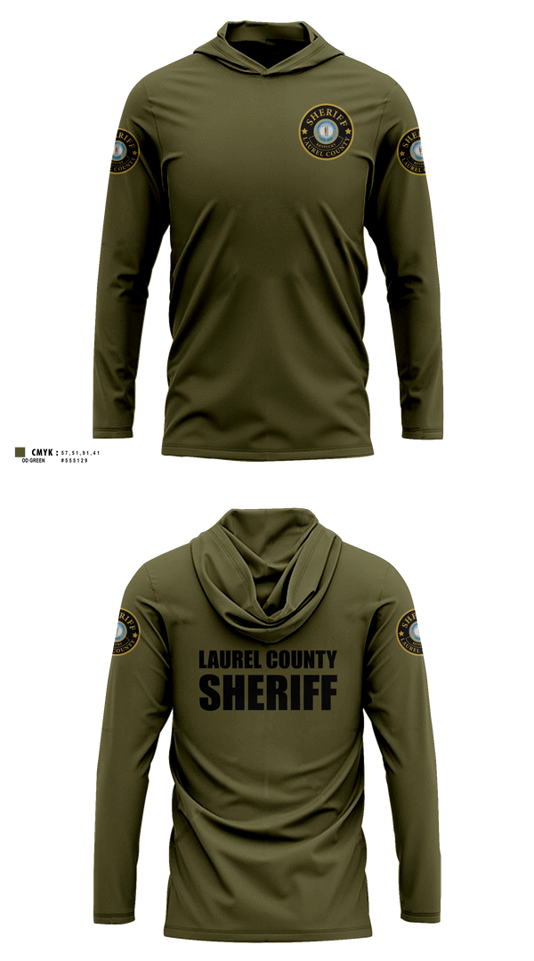 Long Sleeve hooded sunshirt, Laurel county sheriffs, Police, Teamtime, Team time, sublimation, custom sports apparel, team uniforms, spirit wear, spiritwear, sports uniforms, custom shirts, team store, custom team store, fundraiser sports, apparel fundraiser