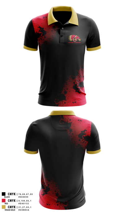 Calaveras Jr RedHawks 33046328 Short Sleeve Performance Polo - 1