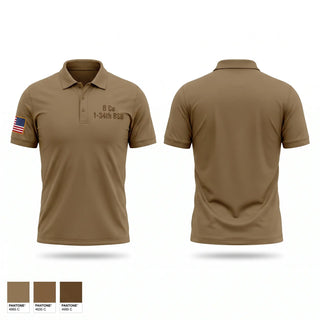 Short Sleeve Performance Polo, B Co 134th BSB, Army, Teamtime, Team time, sublimation, custom sports apparel, team uniforms, spirit wear, spiritwear, sports uniforms, custom shirts, team store, custom team store, fundraiser sports, apparel fundraiser