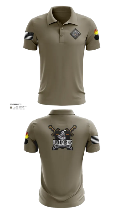 B Co 832nd OD BN 19793865 Short Sleeve Performance Polo - 23
