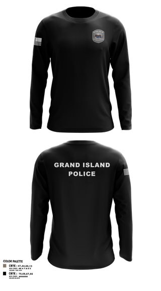 Long Sleeve Performance Shirt, Grand Island Police Department, Police, Teamtime, Team time, sublimation, custom sports apparel, team uniforms, spirit wear, spiritwear, sports uniforms, custom shirts, team store, custom team store, fundraiser sports, apparel fundraiser