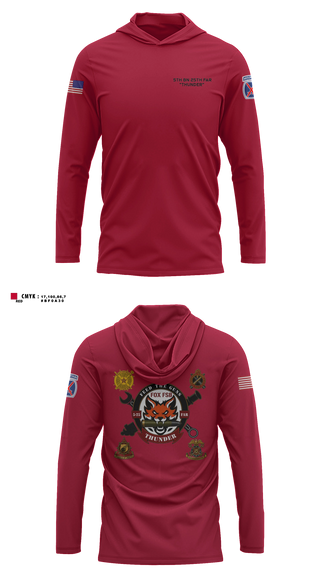 Long Sleeve hooded sunshirt, F FSB, 5-25 FAR, Army, Teamtime, Team time, sublimation, custom sports apparel, team uniforms, spirit wear, spiritwear, sports uniforms, custom shirts, team store, custom team store, fundraiser sports, apparel fundraiser