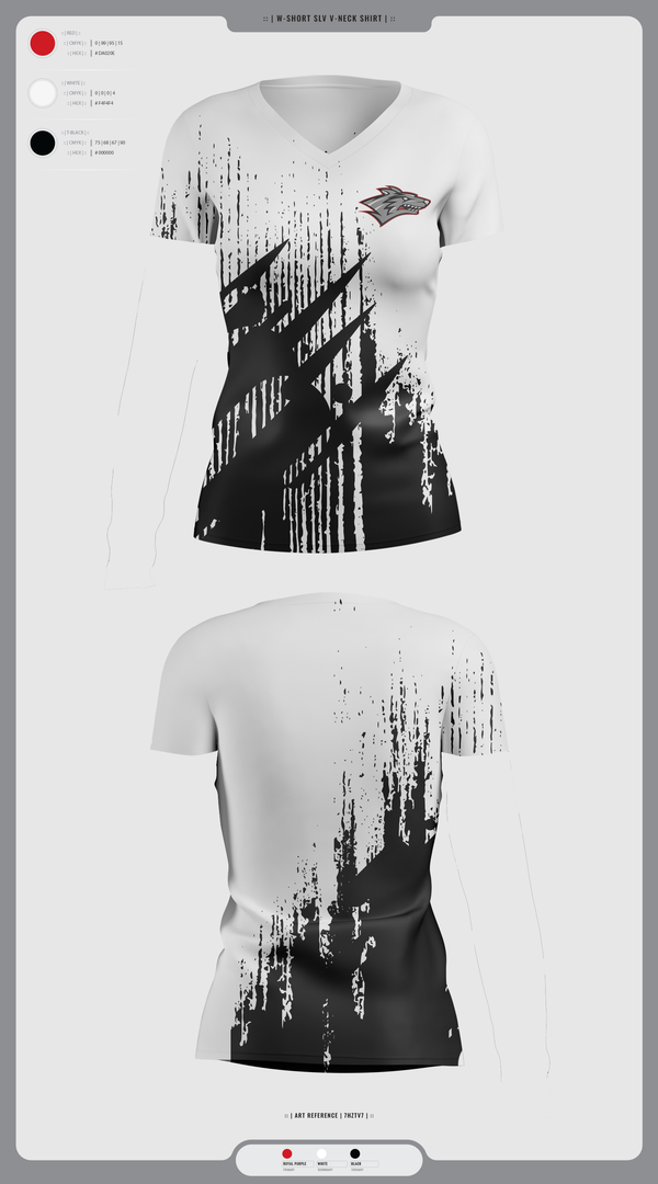 Womens Short Sleeve Vneck Shirt, Reed City Cheer, Cheer, Teamtime, Team time, sublimation, custom sports apparel, team uniforms, spirit wear, spiritwear, sports uniforms, custom shirts, team store, custom team store, fundraiser sports, apparel fundraiser