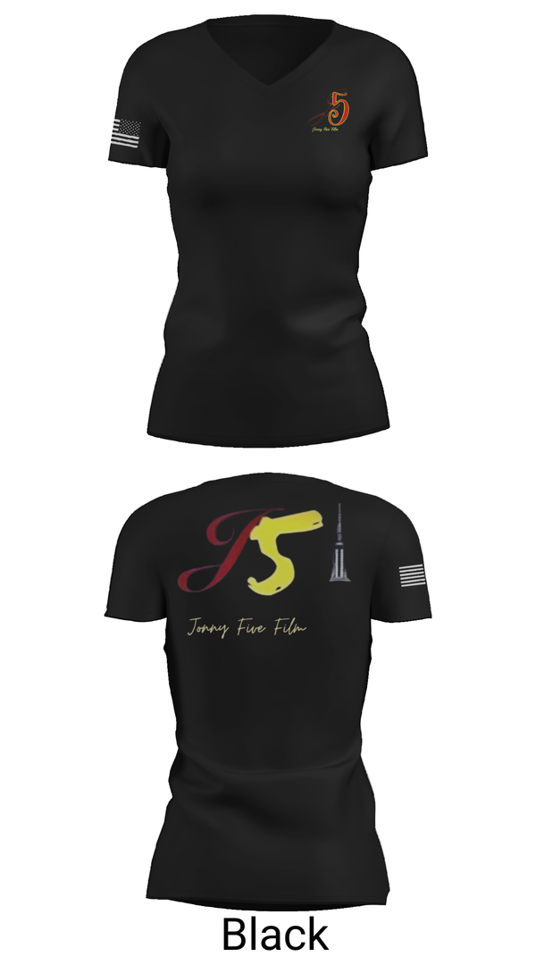 Womens Short Sleeve Vneck Shirt, Jonny Five Film, , Teamtime, Team time, sublimation, custom sports apparel, team uniforms, spirit wear, spiritwear, sports uniforms, custom shirts, team store, custom team store, fundraiser sports, apparel fundraiser