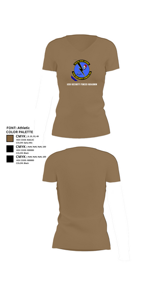 Womens Short Sleeve Vneck Shirt, 103d SECURITY FORCES SQUADRON, , Teamtime, Team time, sublimation, custom sports apparel, team uniforms, spirit wear, spiritwear, sports uniforms, custom shirts, team store, custom team store, fundraiser sports, apparel fundraiser