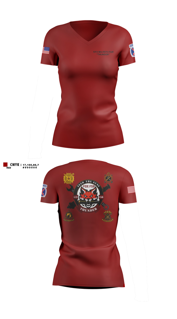 Womens Short Sleeve Vneck Shirt, F FSB, 5-25 FAR, Army, Teamtime, Team time, sublimation, custom sports apparel, team uniforms, spirit wear, spiritwear, sports uniforms, custom shirts, team store, custom team store, fundraiser sports, apparel fundraiser