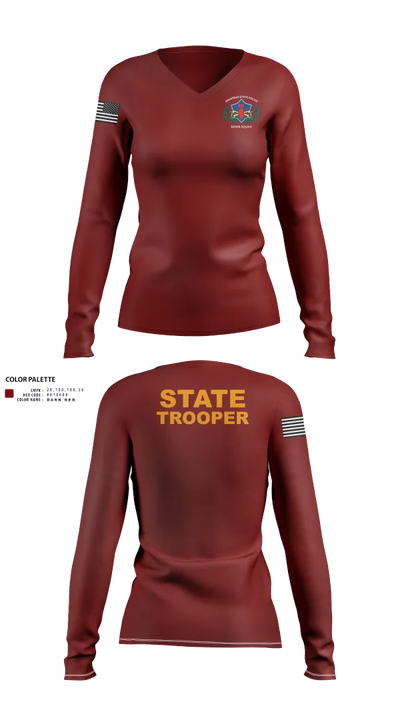 Arkansas State Police Bomb Squad 82433204 Women's Long Sleeve V-neck Shirt - 22