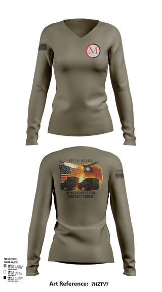 Womens Long Sleeve Vneck Shirt, ManTech, , Teamtime, Team time, sublimation, custom sports apparel, team uniforms, spirit wear, spiritwear, sports uniforms, custom shirts, team store, custom team store, fundraiser sports, apparel fundraiser