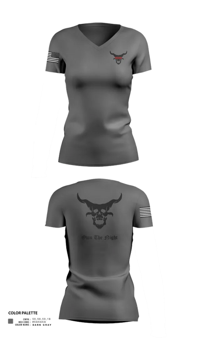 OTN 45362435 Women's Short Sleeve V-neck Shirt - 23