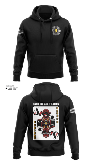 Hoodie, Station 9, Fire Department, Teamtime, Team time, sublimation, custom sports apparel, team uniforms, spirit wear, spiritwear, sports uniforms, custom shirts, team store, custom team store, fundraiser sports, apparel fundraiser