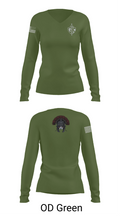 HQ PLT, A CO, USDB BN (CORR) 15623117 Women's Long Sleeve V-neck Shirt - 57