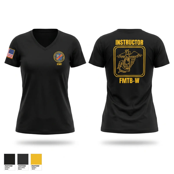 Womens Short Sleeve Vneck Shirt, Field Medical Training Battalion-West, Marines, Teamtime, Team time, sublimation, custom sports apparel, team uniforms, spirit wear, spiritwear, sports uniforms, custom shirts, team store, custom team store, fundraiser sports, apparel fundraiser