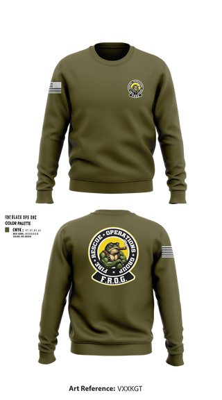 Crew Neck Sweatshirt, Fire Rescue Operations Group, Fire Department, Teamtime, Team time, sublimation, custom sports apparel, team uniforms, spirit wear, spiritwear, sports uniforms, custom shirts, team store, custom team store, fundraiser sports, apparel fundraiser