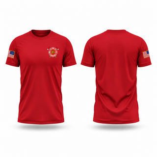 Old School Cotton Feel Shirt, Randolph Volunteer Fire Department, Fire Department, Teamtime, Team time, sublimation, custom sports apparel, team uniforms, spirit wear, spiritwear, sports uniforms, custom shirts, team store, custom team store, fundraiser sports, apparel fundraiser