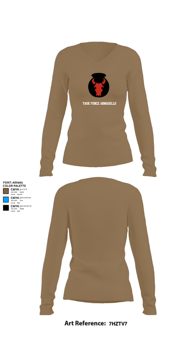 Task force Armadillo 97530409 Women's Long Sleeve V-neck Shirt - 2