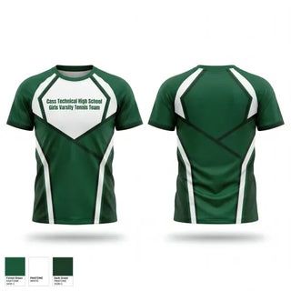Old School Cotton Feel Shirt, Cass Technical High School Girls Varsity Tennis Team, Tennis, Teamtime, Team time, sublimation, custom sports apparel, team uniforms, spirit wear, spiritwear, sports uniforms, custom shirts, team store, custom team store, fundraiser sports, apparel fundraiser