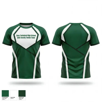 Cass Technical High School Girls Varsity Tennis Team 63156221 Old School Cotton Feel Shirt - 1