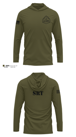 Long Sleeve Performance Shirt with hood, Denver Special Response Team, Police, Teamtime, Team time, sublimation, custom sports apparel, team uniforms, spirit wear, spiritwear, sports uniforms, custom shirts, team store, custom team store, fundraiser sports, apparel fundraiser