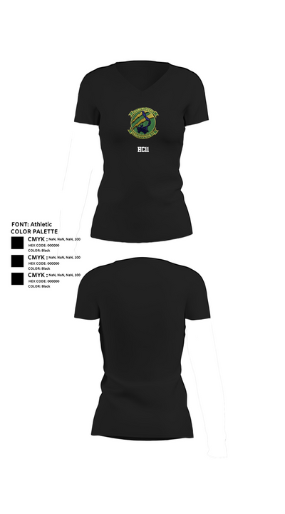 HC11 32248393 Women's Short Sleeve V-neck Shirt - 23