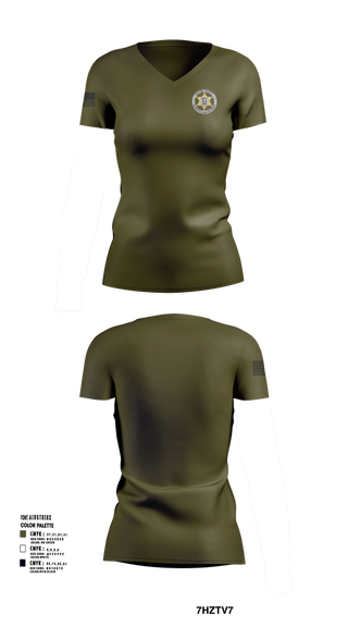 Womens Short Sleeve Vneck Shirt, Wayne County Sheriff’s Department, , Teamtime, Team time, sublimation, custom sports apparel, team uniforms, spirit wear, spiritwear, sports uniforms, custom shirts, team store, custom team store, fundraiser sports, apparel fundraiser