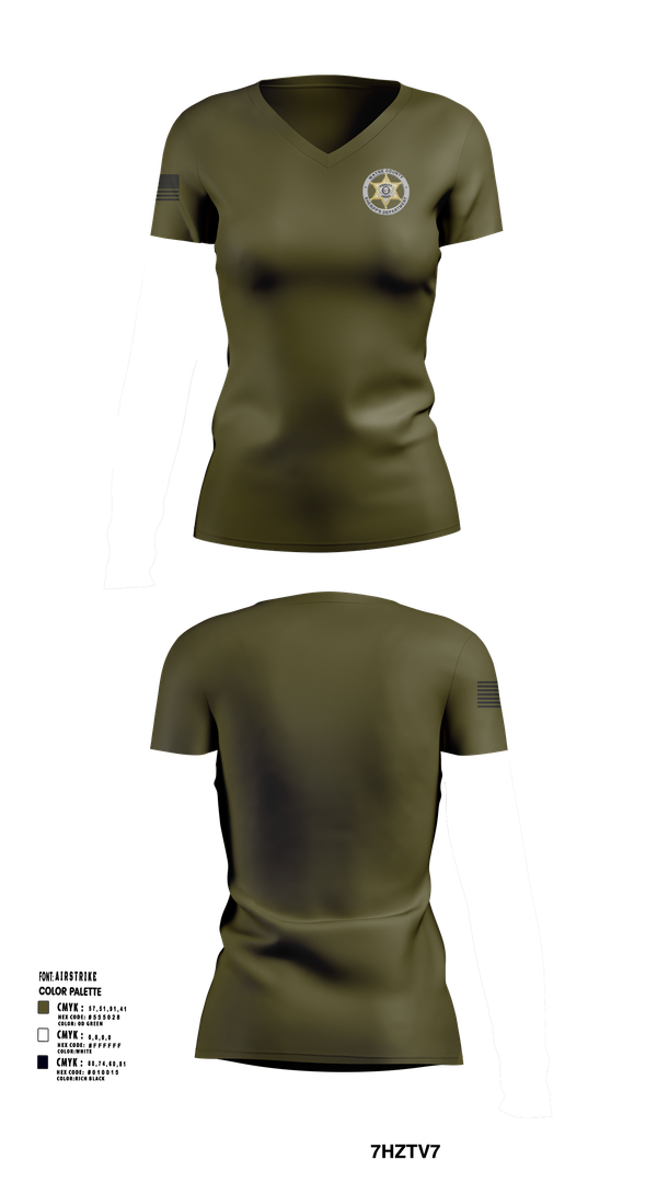 Womens Short Sleeve Vneck Shirt, Wayne County Sheriff’s Department, , Teamtime, Team time, sublimation, custom sports apparel, team uniforms, spirit wear, spiritwear, sports uniforms, custom shirts, team store, custom team store, fundraiser sports, apparel fundraiser