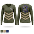 USS Forrestal Women's Long Sleeve V-neck Shirt - 1