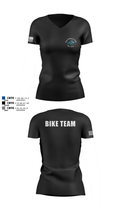 Prince William Bike Team 23723896 Women's Short Sleeve V-neck Shirt - 5