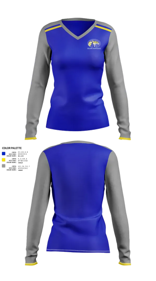 Womens Long Sleeve Vneck Shirt, Bland High School Softball, Softball, Teamtime, Team time, sublimation, custom sports apparel, team uniforms, spirit wear, spiritwear, sports uniforms, custom shirts, team store, custom team store, fundraiser sports, apparel fundraiser