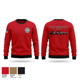Crew Neck Sweatshirt, Eastern Garrett vol fire & rescue dept, Fire Department, Teamtime, Team time, sublimation, custom sports apparel, team uniforms, spirit wear, spiritwear, sports uniforms, custom shirts, team store, custom team store, fundraiser sports, apparel fundraiser